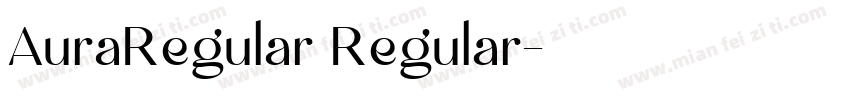 AuraRegular Regular字体转换